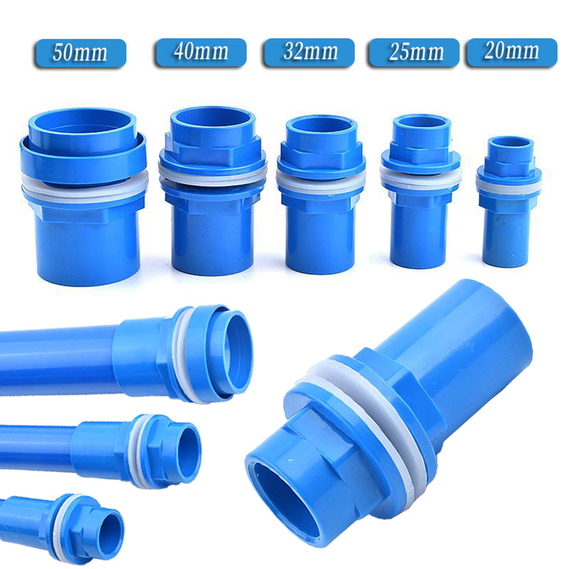 Marine Aquarium Overflow - 20/25/32/40/50mm Mavi PVC Drenaj Borusu Konektörü