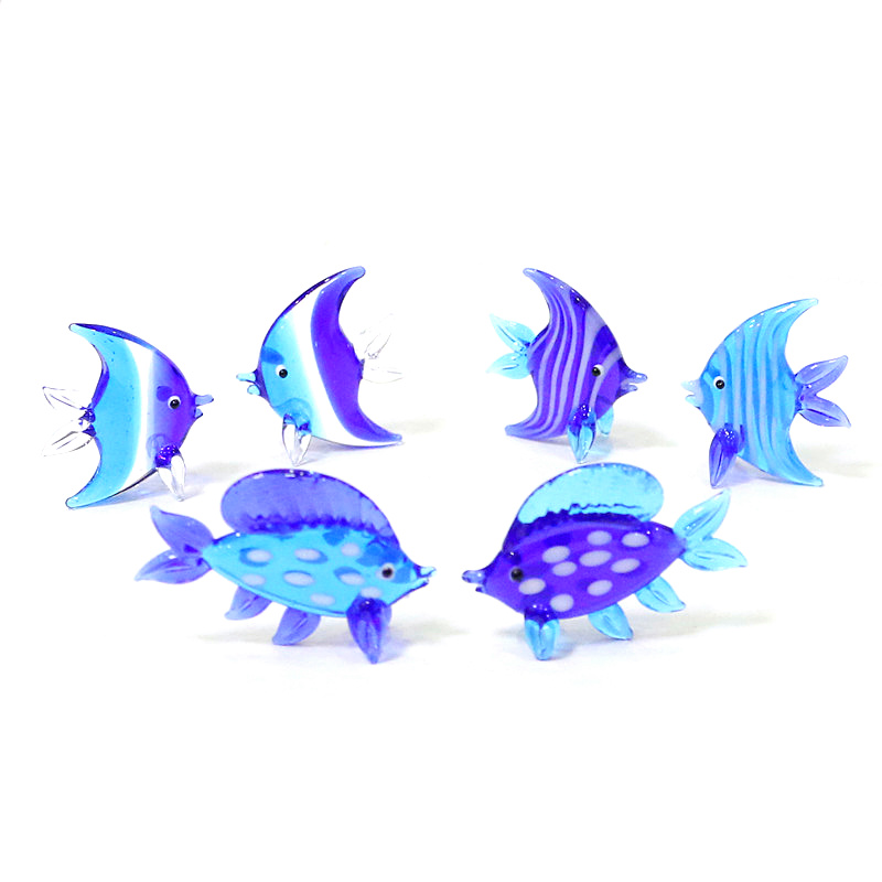 Marine Aquarium Orp - 2 adet Mavi Murano Cam Deniz