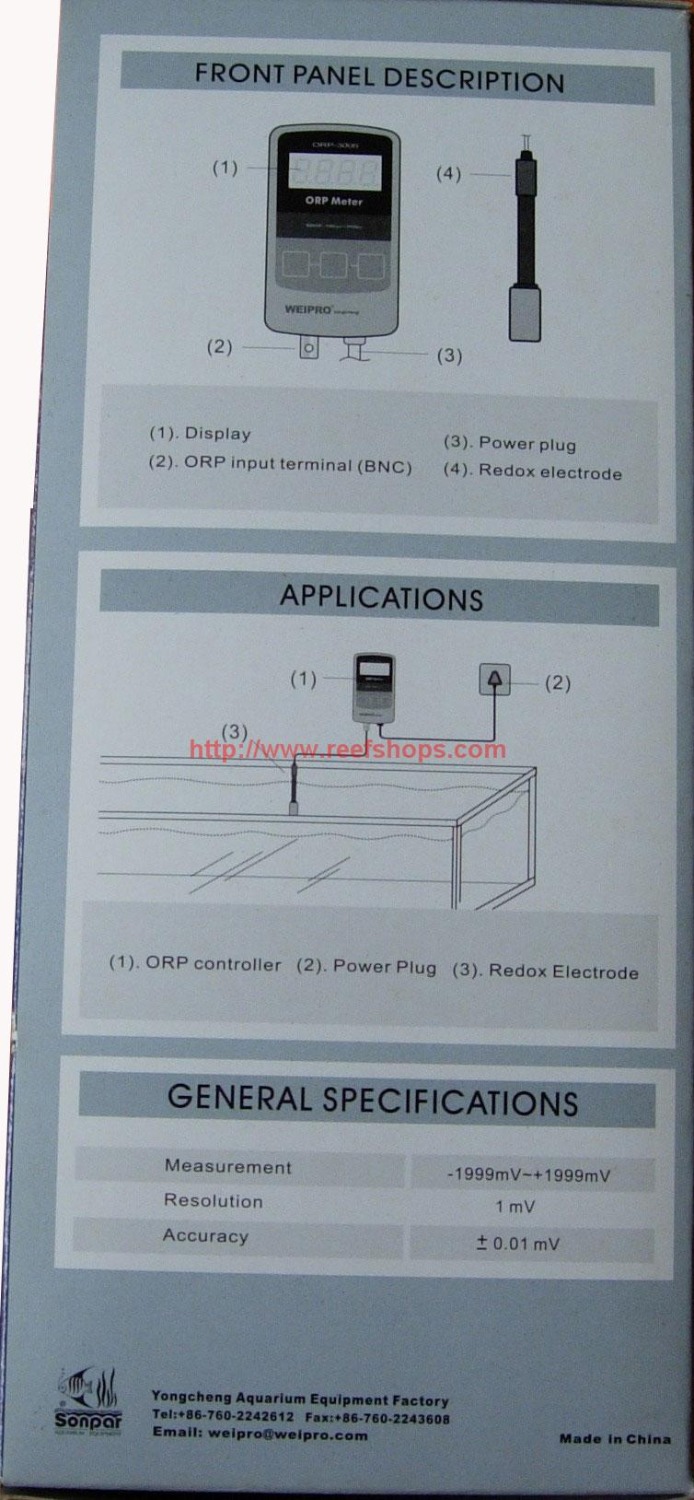 AKVARYUM ORP Ölçer WEIPRO ORP  - Marine Aquarium Orp incelemesi ve fiyatı